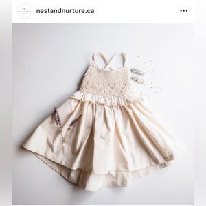 NWT Nest + Nurture Freya Boho Dress - Lace Bodice & Halter Neck - Size 2T